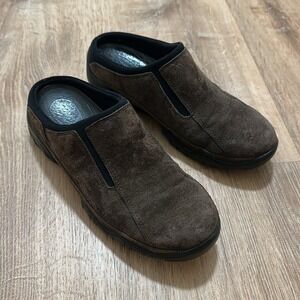 HUSH PUPPIES | Women's Brown Suede Casual Slip On Slide Shoes‎